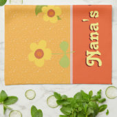 Gele bloemen, aangepast voor Nana Theedoek (Gevouwen)