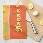 Gele bloemen, aangepast voor Nana Theedoek (Quarter Fold)