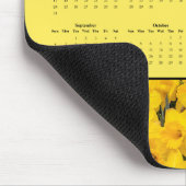 Gele Bloemen - Aanpasbare 2026 kalender Muismat (Hoek)