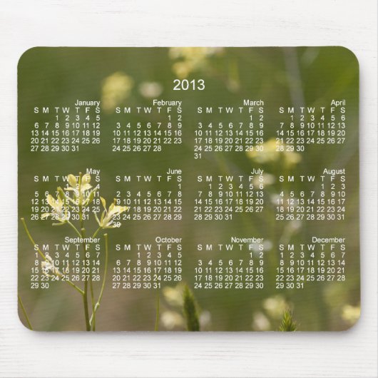 Gele bloemen; Agenda 2013 Muismat (Voorkant)