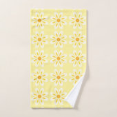 Gele bloemen bad handdoek (Handdoek)