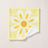Gele bloemen bad handdoek (Wasdoekje)