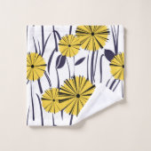 Gele bloemen bad handdoek (Wasdoekje)