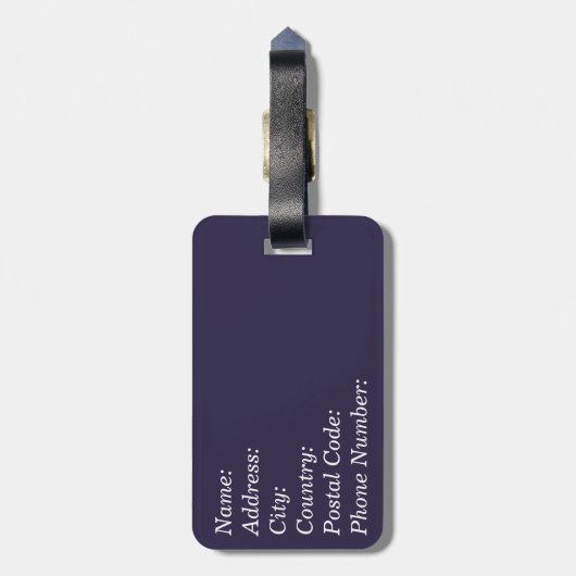 Gele bloemen bagagelabel (Achterkant verticaal)