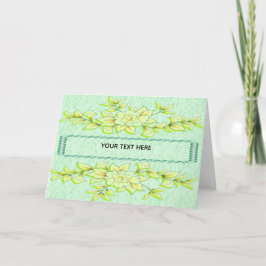gele bloemen bedankkaart