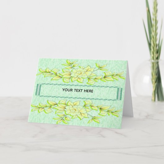gele bloemen bedankkaart (Voorkant)