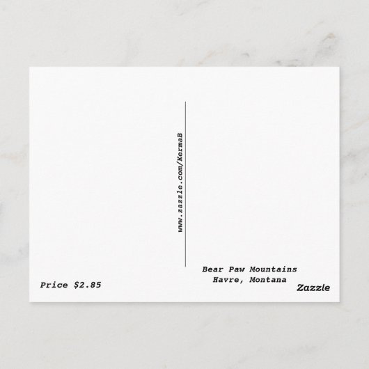 Gele bloemen Beer Paw Mtns Briefkaart (Achterkant)