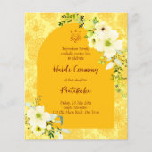 Gele bloemen, begroting Haldi Uitnodiging (Voorkant)