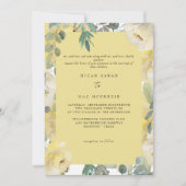 Gele bloemen Beide ouders bruiloft Kaart (Voorkant)