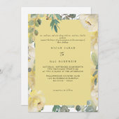 Gele bloemen Beide ouders bruiloft Kaart (Voorkant / Achterkant)