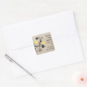 Gele bloemen Bewaar de Datum Stickers (Envelop)