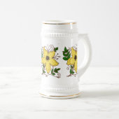 gele bloemen bierpul (Voorkant rechts)