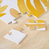 Gele bloemen blad zomer patroon legpuzzel (Zijkant)