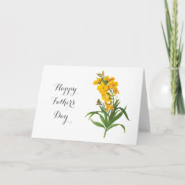  gele bloemen blij met vaderdag kaart