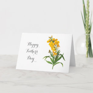 gele bloemen blij met vaderdag kaart