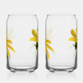 Gele bloemen blikvorm glas (Links)