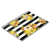 Gele bloemen bloem notitieboek (Linkerzijde)