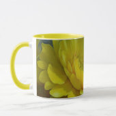 Gele Bloemen Bloemblaadjes Art Mok Cup (Links)