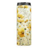 Gele Bloemen / Bloemen Beste Moeder Ooit Thermosbeker (Achterkant)