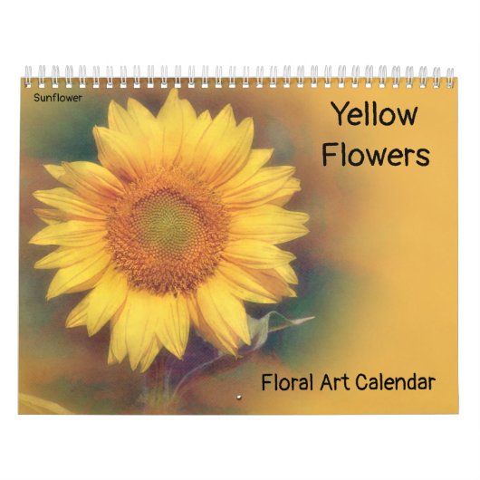 Gele Bloemen Bloemen Kunstkalender Kalender (Hoes)