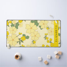 Gele bloemen, bloemenmotief, Jouw naam