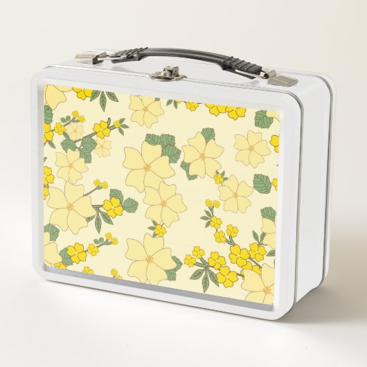 Gele bloemen, bloempatroon, patroon van bloemen (Voorkant)