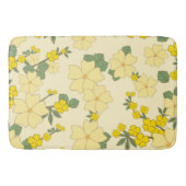 Gele bloemen, bloempatroon, patroon van bloemen badmat (Voorkant)