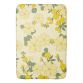 Gele bloemen, bloempatroon, patroon van bloemen badmat (Voorkant Verticaal)
