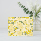 Gele bloemen, bloempatroon, patroon van bloemen briefkaart (Staand voorkant)