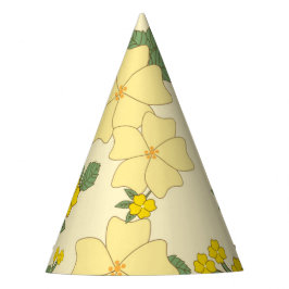 Gele bloemen, bloempatroon, patroon van bloemen feesthoedjes