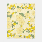 Gele bloemen, bloempatroon, patroon van bloemen fleece deken (Voorkant)