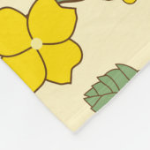Gele bloemen, bloempatroon, patroon van bloemen fleece deken (Hoek)