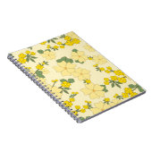 Gele bloemen, bloempatroon, patroon van bloemen notitieboek (Rechterzijde)