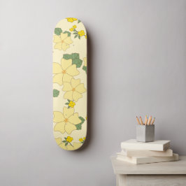 Gele bloemen, bloempatroon, patroon van bloemen persoonlijk skateboard