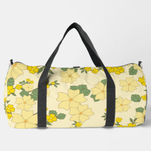 Gele bloemen, bloempatroon, patroon van bloemen plunjezak