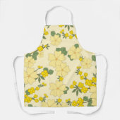 Gele bloemen, bloempatroon, patroon van bloemen schort (Voorkant)