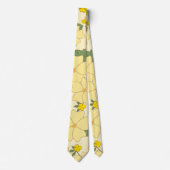 Gele bloemen, bloempatroon, patroon van bloemen stropdas (Voorkant)