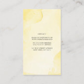 Gele Bloemen Botanisch groen Modern Elegant Visitekaartje (Achterkant)