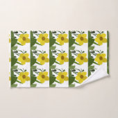 Gele bloemen Botanisch Patroon Bad Handdoek (Handdoek)