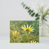 Gele bloemen briefkaart (Staand voorkant)