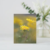 Gele bloemen briefkaart (Staand voorkant)