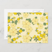  gele bloemen briefkaart (Voorkant / Achterkant)