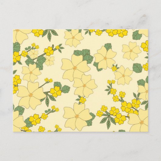  gele bloemen briefkaart (Voorkant)