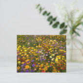 Gele bloemen briefkaart (Staand voorkant)
