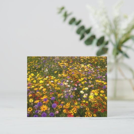 Gele bloemen briefkaart (Staand voorkant)