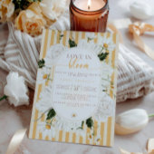 Gele Bloemen Bruids Douche Uitnodiging