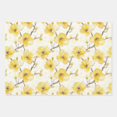 Gele Bloemen Bruidsfeest met Goud Inpakpapier Vel (Voorkant 2)