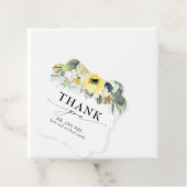 Gele Bloemen Bruiloft Dank u Bedankjes Labels (In situ)
