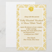 Gele Bloemen bruiloft uitnodiging Briefpapier (Voorkant / Achterkant)