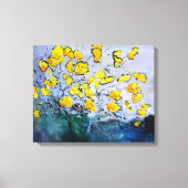 Gele bloemen canvas afdruk (Voorkant)